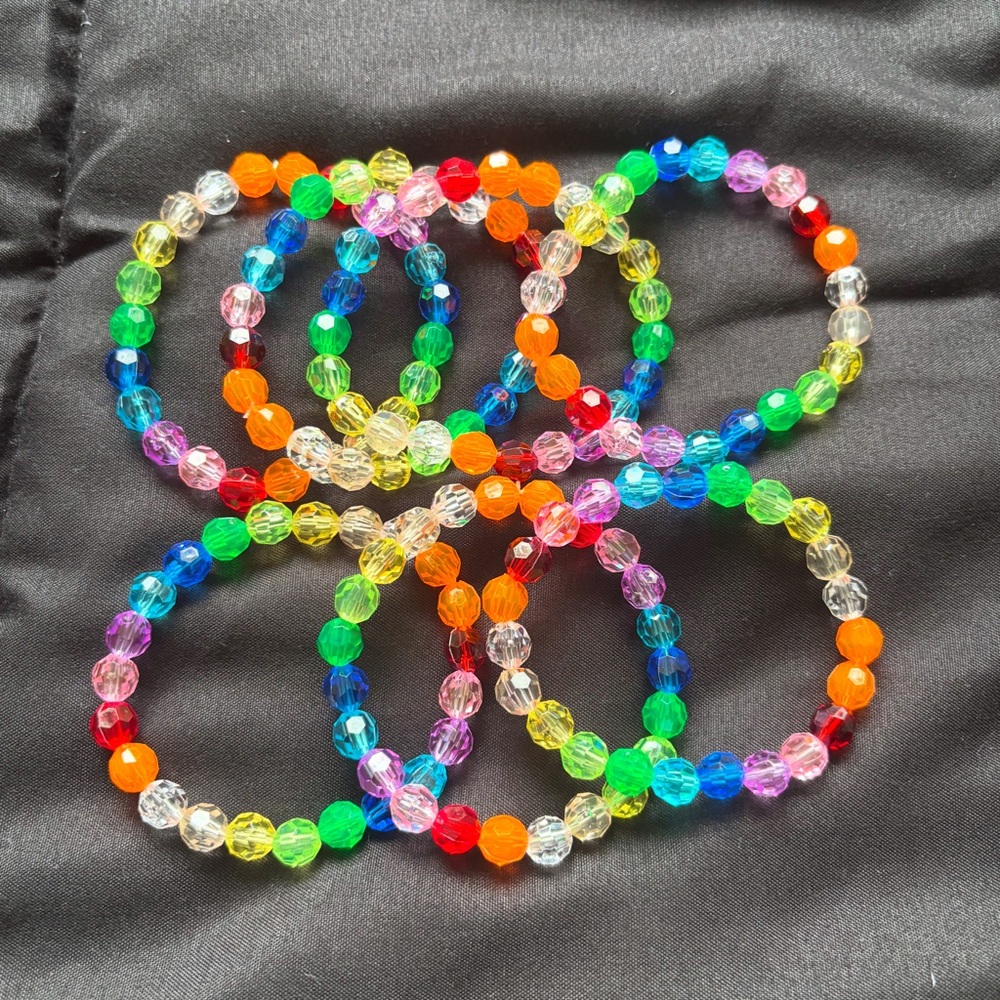 Colorful Beaded Kids Bracelets Set